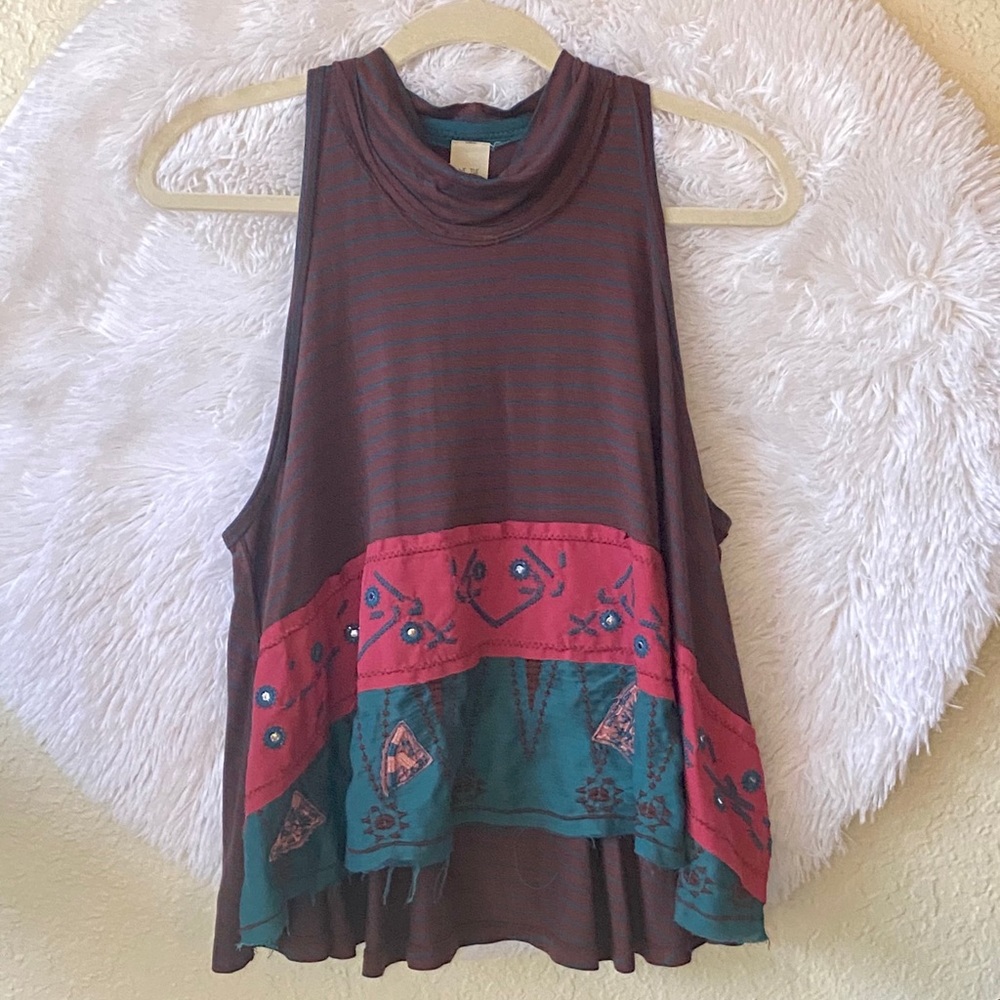 NWOT Free People 🧭 North South Mock Neck Top